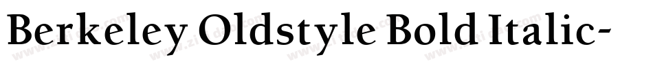 Berkeley Oldstyle Bold Italic字体转换